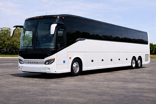 56-passenger charter bus available for charter in Wenatchee, WA